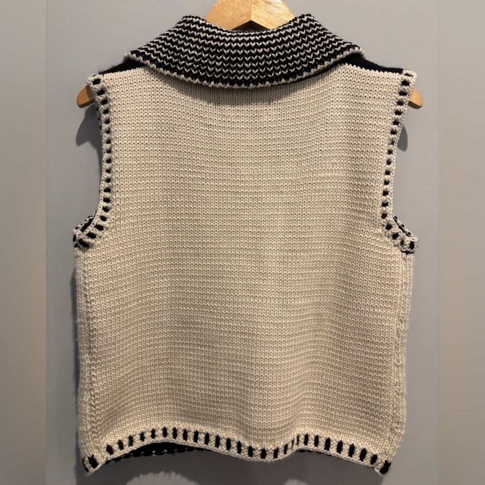 MANDINGA Alpes Hand-Knit Sweater Vest size M - Picture 8 of 10